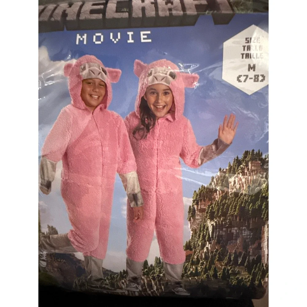 Minecraft Movie Pink Sheep Child Costume‎ Medium 7-8 New Disguise Mojang NWT
